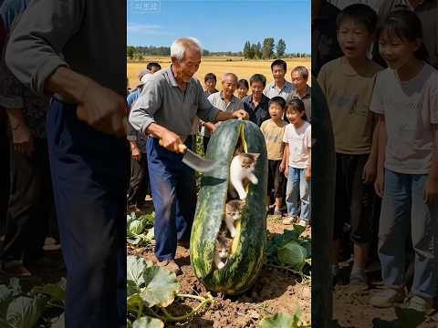 दादाजी ने तरबूज को क्यों काट दिया 😱 #shortvideo #viralvideo #trending
