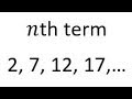 Linear Sequences and Formulas