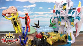 人形劇【ナンバーワン戦隊ゴジュウジャー】新合体!!テガジューンとグーデバーンがゴッドネス合体!!テガジューンホワイトバーンで救出大作戦!!