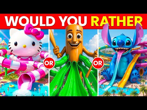 Would You Rather - Build Your Magical $10,000,000 WATERPARK 🏡🌊🎢🤑