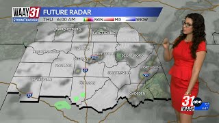 Extremely isolated rain chances today