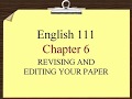 Revising and Editing Techniques for Effective Writing