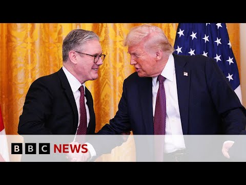 Donald Trump says he's hopeful for Ukraine peace deal after talks with UK PM | BBC News