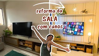 PAREDE RIPADA COM CANALETAS DE PVC - Ep 1 do Apê Térreo Alugado