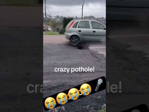 Crazy pothole!😭 #fyp #fypシ゚ #fypシ゚viral #viral #viralshort #fypp #relatable