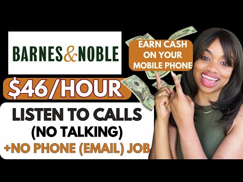 Earn $46 In An Hour! Barns & Noble Is Hiring I Listen To Calls I Work From Home Jobs 2025