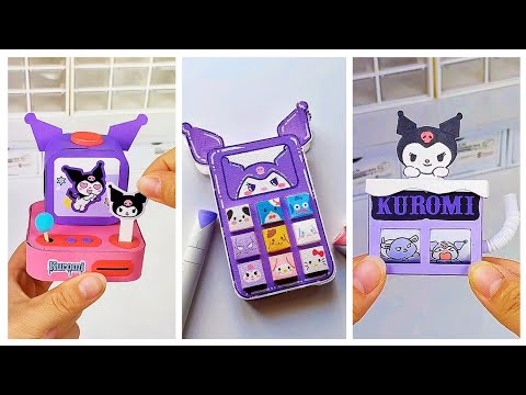 Cute Kuromi Crafts DIY ideas💜💜How to make mini Kuromi Room  #cindyasmr