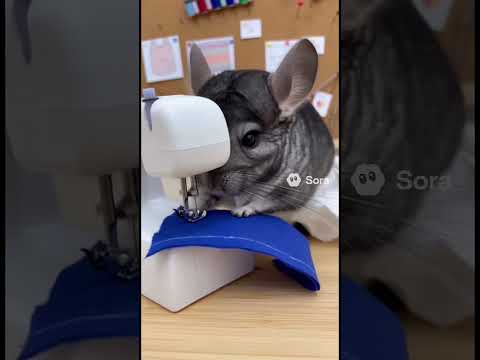 チンチラがバッグを作る✂️