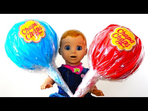 Baby Born dolls and giant Candies