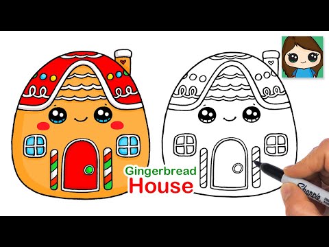 How to Draw a Gingerbread House | Holiday Squishmallows