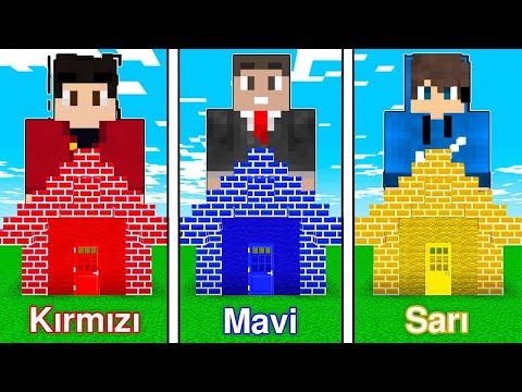 Tek Renk kullanarak Yapı Kapışmaları trolledim! - Minecraft