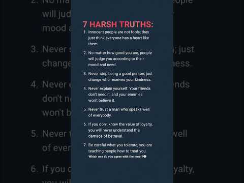 “7 Harsh Life Lessons You Learn Too Late”