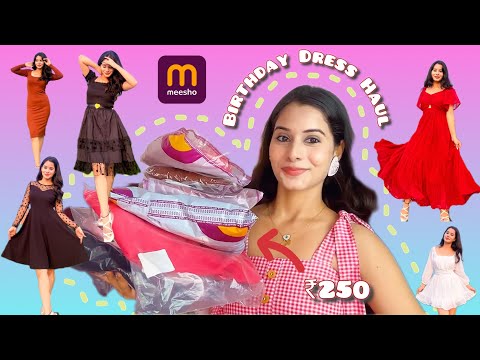 *MEESHO* Huge Birthday Outfit Ideas Under ₹500 / Cute Birthday Dress Haul / #youtube #meeshodresses