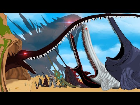 Evolution of GODZILLA, Bloop & Sea Monster El Gran Maja Long Mouth: Size Comparison / ANIMATION
