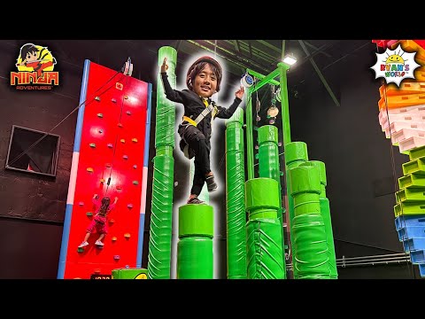 Ryan try the world's tallest obstacle course!