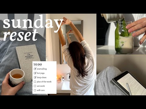 sunday reset routine vlog 🧺 how I prepare for the week, deep cleaning & self-care