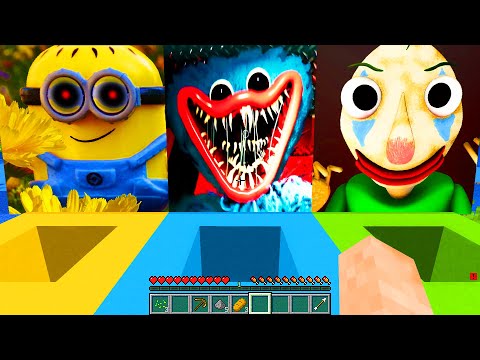 ВЫБЕРИ ПРАВИЛЬНУЮ ЯМУ ПОРТАЛ POPPY PLAYTIME ХАГГИ ВАГГИ БАЛДИ МИНЬОНЫ ЛОВУШКИ ИСПЫТАНИЯ МАЙНКРАФТ