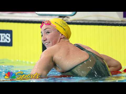 Lani Pallister puts it together for Championship Record in 200m free vs Summer McIntosh | NBC Sports