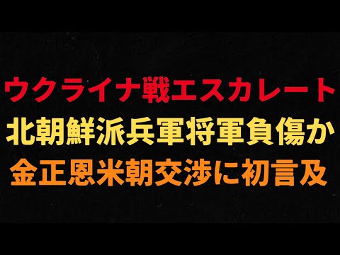 （2024.11.23）ウクライナ戦エスカレート、北朝鮮派兵軍将軍が負傷か、金正恩米朝交渉に初言及