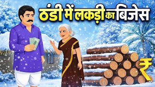ठंडी में लकड़ी का बिजनेस | सर्दी में डेली कमाई 💰 | Moral Story Hindi | Panchtantra Ki Kahani