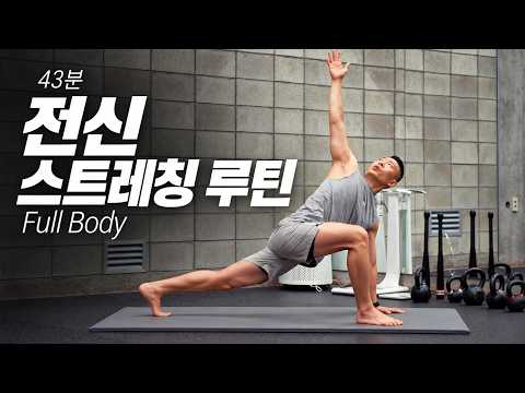 43분 전신 스트레칭 유연성 운동 루틴 l 초보자도 가능 l 설명없이 동작만