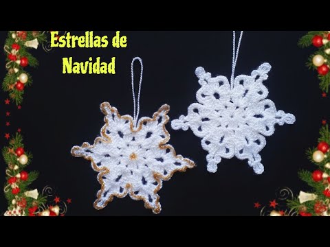 Cómo Tejer Estrella Navideña a Croché/Tejido Navideño a Ganchillo/Christmas Star Crochet/Aula Croché