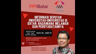 (Sesi 3) Info Seputar Perguruan Tinggi di Qatar dan Bagaimana Melamar dan Persyaratannya