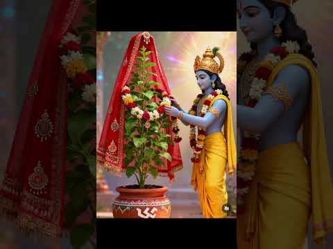 Tulsi Vivah 🙏♥️🙏 #tulsi #tulsivivah #krishna #radheshyam