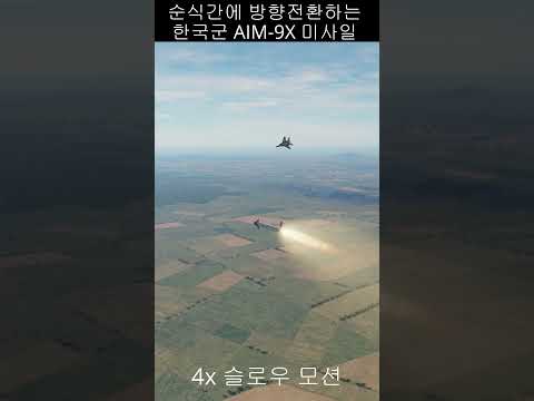 순식간에 방향전환하는 한국군 AIM-9X 미사일  #군대 #국방부 #military #dcs #dcsworld