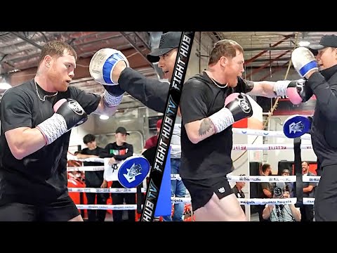 FIRST LOOK – Canelo MEDIA WORKOUT for Terence Crawford – DRILLS KO combinations!