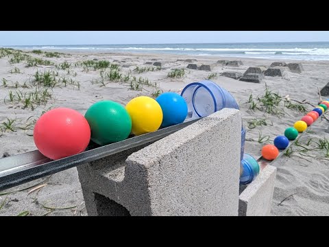 Marble Run☆ Enjoyed in Nature ☆ Fun Time with Rolling Balls
