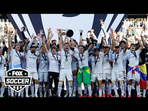 LA Galaxy Full 2024 MLS Cup Championship trophy ceremony | FOX Soccer