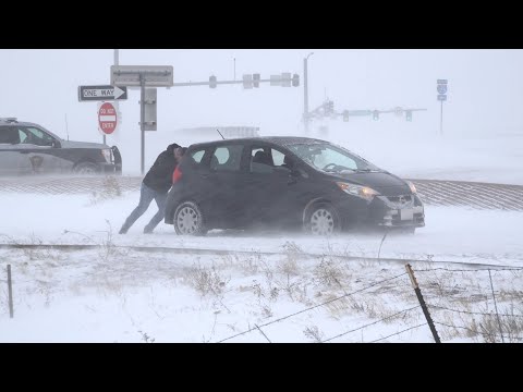 Winter Road Chaos With Intense Blizzard Conditions in Monument, CO