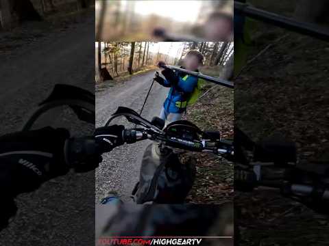 Walker Hits Biker In The Head