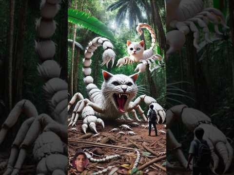 sad story of scorpion cat।#animals #cute #wolf #baby #cat #shorts