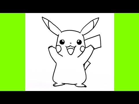 Çok Kolay Pikachu Çizimi, Çok Sevimli Pikachu Resmi Adım Adım Nasıl Çizilir,  Kolay Resim Çizimleri