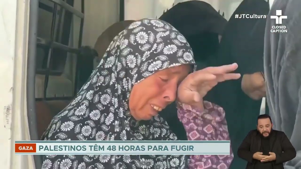 Palestinos caminham por horas em direção ao sul de Gaza após ultimato de Israel