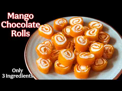 Mango Chocolate Rolls Recipe | Perfect Summer Treat | Easy Mango Sweet With 3 Ingredients