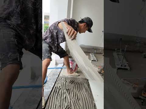 Lát gạch nền 60x120 phòng ngủ #construction #tiled #diy #tiling #interiordesign