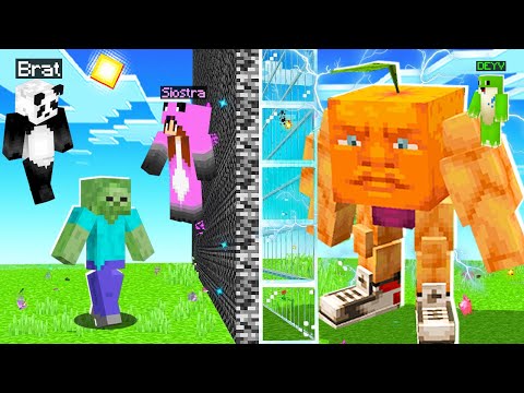 Oszukuje MŁODSZE RODZEŃSTWO w WALCE BRAINROTAMI w Minecraft!