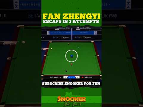 Fan Zhengyi Escape in 3 Attempts| #shorts #youtubeshorts #trending #snooker #ding #juddtrump #ronnie