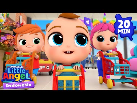 Ayo Jajan di Pasar Swalayan | Little Angel Bahasa Indonesia | Kartun dan Lagu Anak