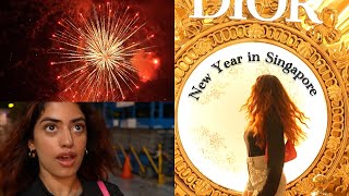 New Year in Singapore 🇸🇬 Art & Science Museum, Fireworks at Marina Bay Sands 