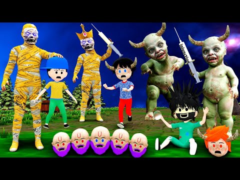 JISHU KI SHAITANI 75 | Gulli Bulli Horror Story | Zombie , Mummy Injuction Video | Deshi Comedy
