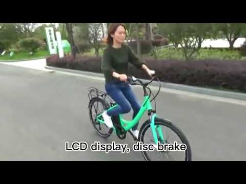 Electric Bike 26inch 36V 250W 10.4Ah 25km/h Mileage 40km With LED Display For Lady CR26A City Bike