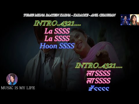 Tumse Milna Baatein Karna Karaoke With Scrolling Lyrics Eng. & हिंदी