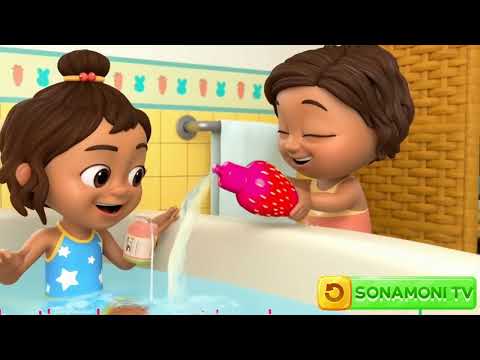 Bath Song! 🛁 with Rose ! SonaMoni TV | Nursery Rhymes & Kids Songs