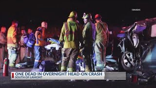 One killed in head-on crash south of Lamont