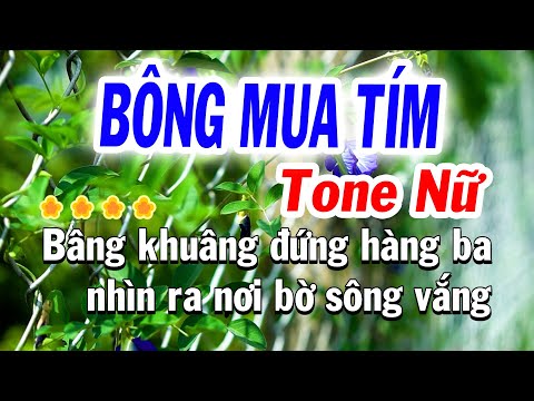 Karaoke Bông Mua Tím Tone Nữ Dễ Hát (Si Thứ) karaoke Tuyết Nhi