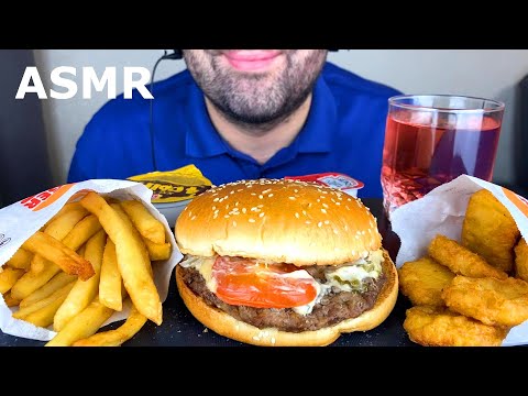 ASMR BURGER KING SIBERIAN WHOPPER FAST FOOD MUKBANG (EATING SOUNDS) NO TALKING